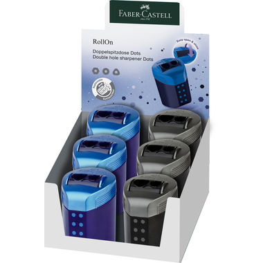 FABER-CASTELL Doppelspitzer 183910 RollOn Dots sortiert