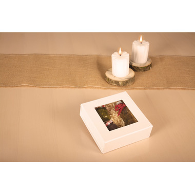 ELCO Box cadeau avec grande fenêtre 82111.10 blanc, 15x15x5cm 5 pcs.