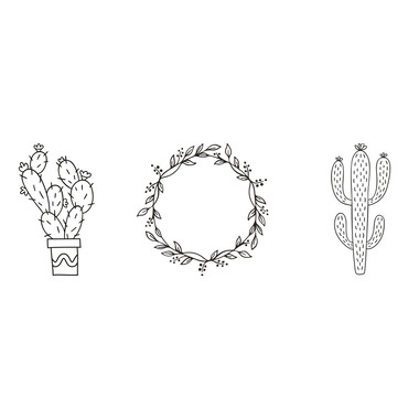 SECURIT Stampo per vetro WINDOODLE WD-3A3-PL A3 Plants 3 pcs
