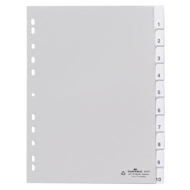 DURABLE Répertoires PP A4 644110 gris 10 pcs.