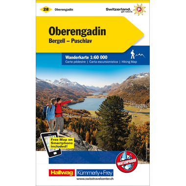 KÜMMERLY+FREY Carte des randonnées 325902228 Oberengadin 1:60'000