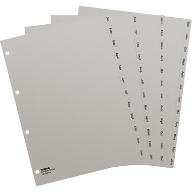 KOLMA Répertoires LongLife A4 19.124.03 gris Jan-Dez AL