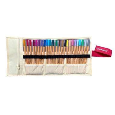STABILO Rollerset point 88 0.4mm 8825-08-02CH 25 couleurs ass. jaune pastel