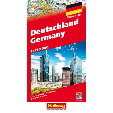HALLWAG Strassenkarte 382831061 Deutschland (Dis) 1:750'000