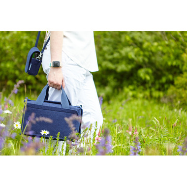 MAGNETOPLAN Borsa Moderatore ecoAware 11123 blu, feltro, acc. Incl.