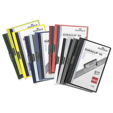 DURABLE Classeur à pince DURACLIP 60 220903 pour 60 feuilles A4 rouge
