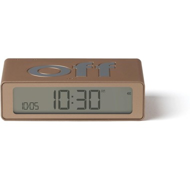 Lexon Digital Alarm Clock Flip Mini Gold