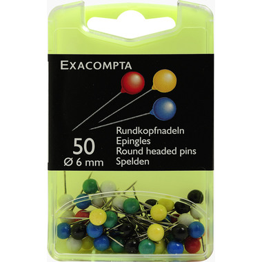 EXACOMPTA épingles 15mm 14375E ass. 50 pcs.