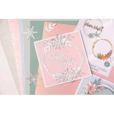 SIZZIX Emporte-pièce couronne hiver 666026 Set de 15