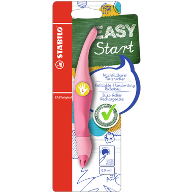 STABILO Tintenroller Easy Original B-58465-3 pastell pink, Linkshänder