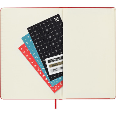MOLESKINE Agenda settimanale note 25/26 8056999275402 18M foderato HC rosso 13x21cm