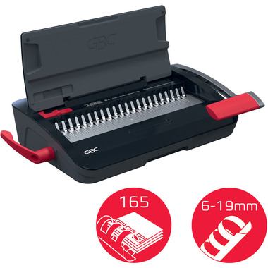 GBC Plastikbindegerät CombBind A4 4410060 CB12, 165 Seiten