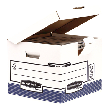 FELLOWES BankersBox Flip Top Cube 0021601 blanc/bleu 350x280x350mm