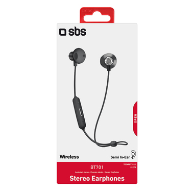 Wireless semi-in-ear metal earphones | SBS