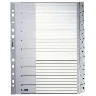 LEITZ Registro PP A4 12800000 grigio 1-10