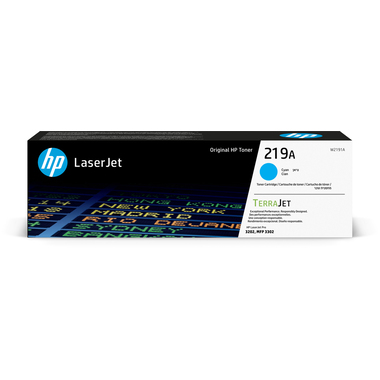 HP Cartouche toner 219A cyan W2191A CLJ Pro 3202/MFP 3302 1200 p.