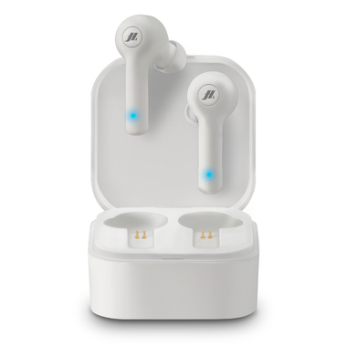 Auricolari True Wireless Stereo con microfono integrato e tasto multifunzione per gestire musica e chiamate, colore bianco