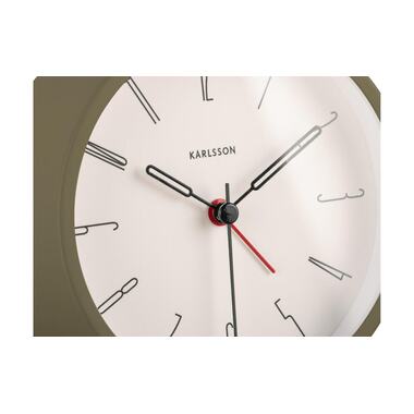 KARLSSON Classic Alarm Clock Belle Numbers 11 cm, Green