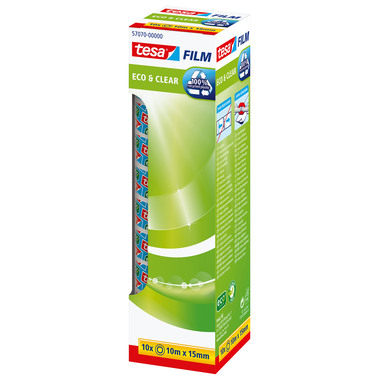TESA Film Eco Clear 15mmx10m 570700000 Officebox 10 pezzi