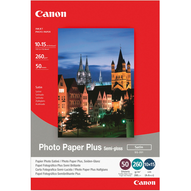 CANON Photo Paper Plus 260g 10x15cm SG2014x6 PIXMA, semi-glossy 50 flles