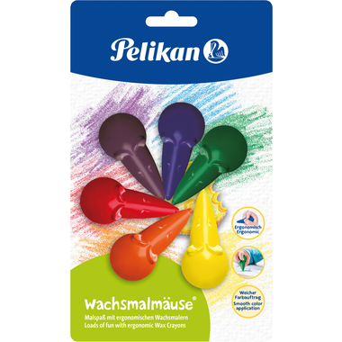 PELIKAN Souris cireuses boîte pliante 803328 6 pcs. ass.