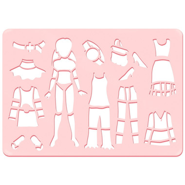 URSUS Schablonen Set 1 Princess 44100001 26.8x18.9x0.2cm 6 Stück