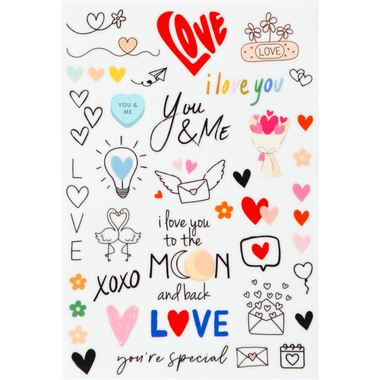 I AM CREATIVE Rub on Sticker A5 4010.6 Liebe