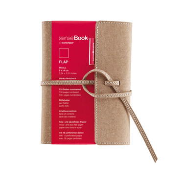 TRANSOTYPE senseBook FLAP A6 75010601 rigato, S, 135 fogli beige