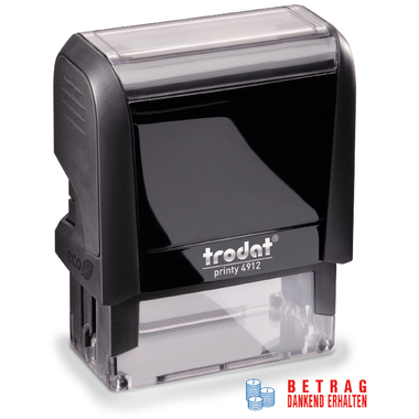 TRODAT Stempel Betrag erhalten 4912BETRAG blau/rot 47x18mm
