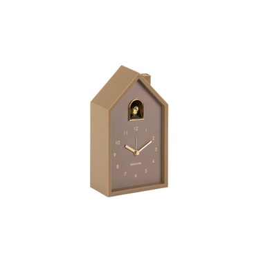KARLSSON Modern Cuckoo Clock Gold Mocha Brown
