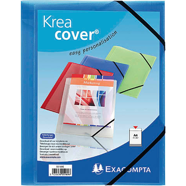 EXACOMPTA Cartellina con elastico A4 55182E blu