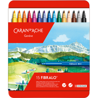 CARAN D'ACHE Feutres Fibralo M 185.315 15-couleurs ass.