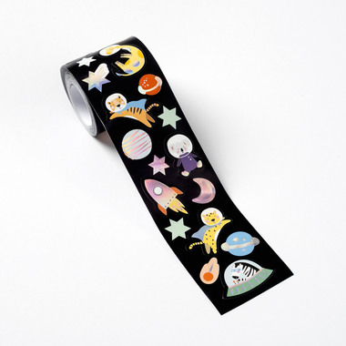 FOLIA Stickers Space Safari 4m 27103 irisé