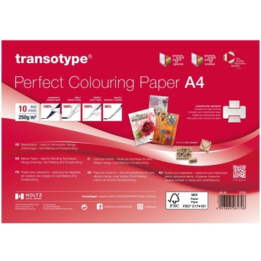 TRANSOTYPE Markerpapier A4 07010 250g/m2 10 Blatt