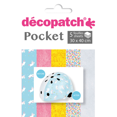 DECOPATCH Papier Pocket Nr. 19 DP019O 5 Blatt à 30x40cm