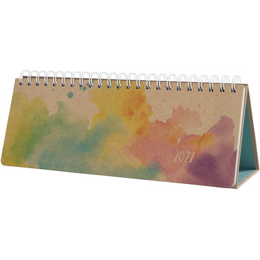 JOLIE Calendrier de table Pure 2027 7J901 1S/2P rainbow flow 30x15.4cm