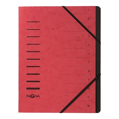 PAGNA Ordnungsmappe A4 40059-01 rot 12-teilig