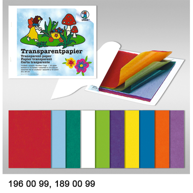 URSUS Carta trasparente 14×24cm 1960099 42g, 10 colori ass.
