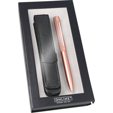 ONLINE Set Penna Sfera Octopen 34693 oro rosa, astuccio in pelle