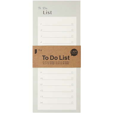 I AM CREATIVE To Do List 9x21cm MAA4005.37 verde 80 fogli