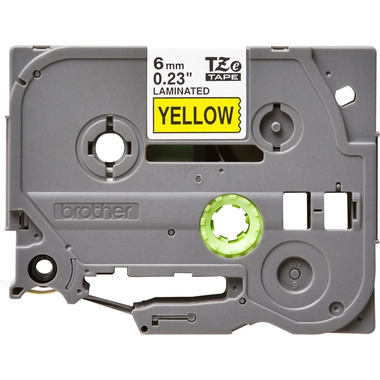 PTOUCH Nastro, plastific. nero/giallo TZe-611 PT-1280VP 6 mm