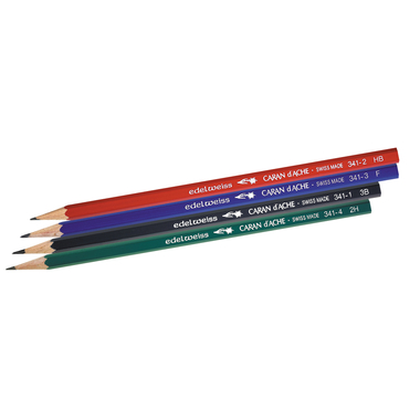 CARAN D'ACHE Matita 341 2.25mm 341.371 grau, 4 pezzi