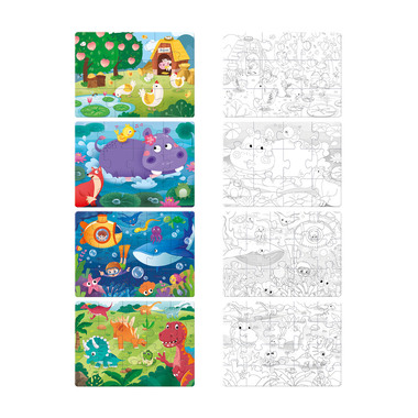 I AM CREATIVE Puzzleset 4087.552 zum Ausmalen ab 3 Jahre