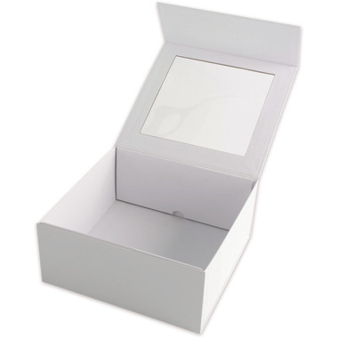 ELCO Box Regalo con grande finestra 82115.10 bianco, 22x22x10cm 5 pezzi