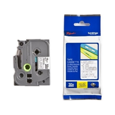 PTOUCH Ruban, laminé blanc/transp. TZe-145 PT-2450DX 18 mm