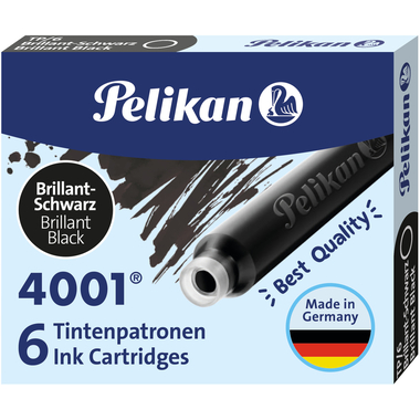 PELIKAN Inchiostro 4001 TP/6 301218 brillantschwarz 6 pezzi