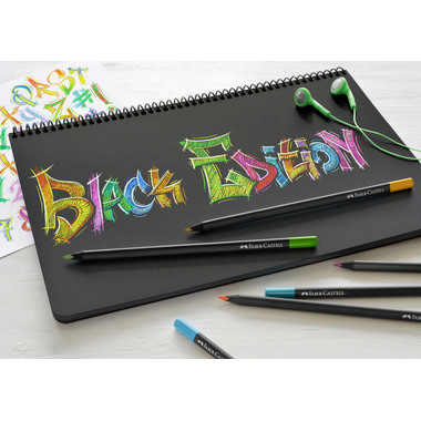 FABER-CASTELL Crayon de couleur Black 116412 Couleurs neon ass. 12 pcs.