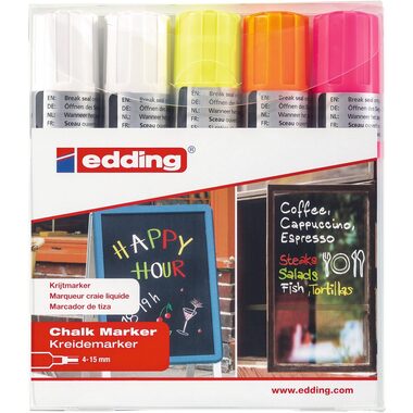 EDDING Windowmarker 4090 4-15mm 4090-E5 5 colori ass.