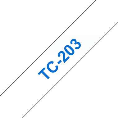 PTOUCH Nastro, plastific. blu/bianco TC-203 PT-3000 12 mm