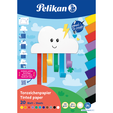 PELIKAN Tonzeichenpapier 101585 Rainbow 23x33 cm, 120 g/m2